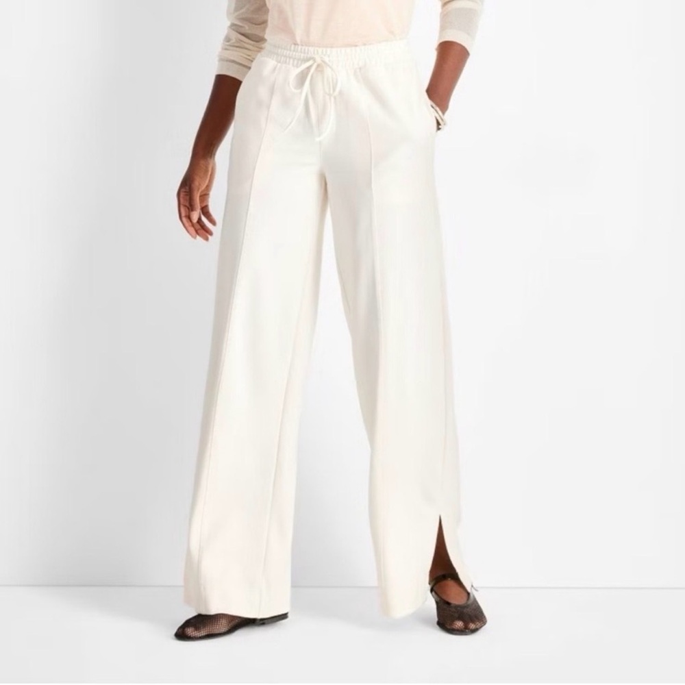 P48 NWT Future Collective Drawstring Waist Split Hem Wide Leg Pants - Size: 4X